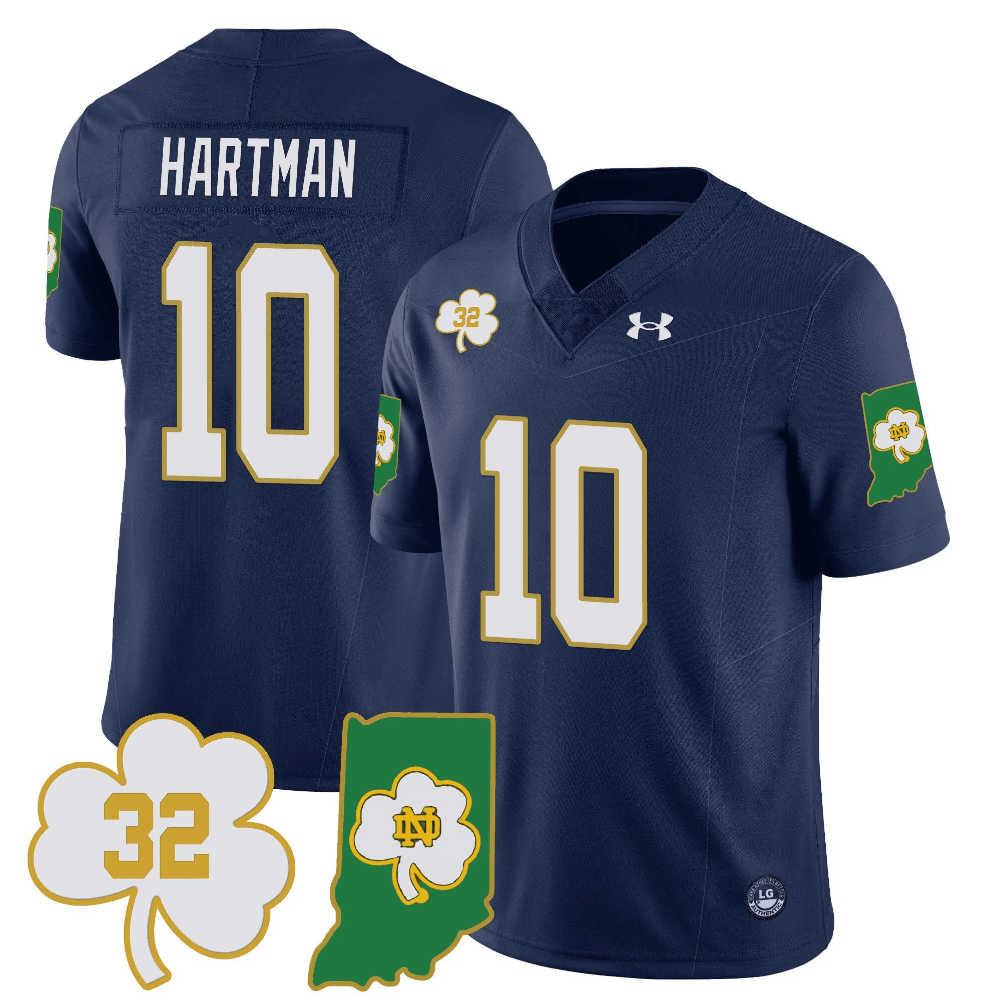 Men Notre Dame Fighting Irish #10 Hartman Drak Blue 2024 Vapor Limited NCAA Jersey->indianapolis colts->NFL Jersey